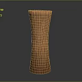 Wooden Stone Tall Decorative Vase With Natural Wood Grain Texture Design