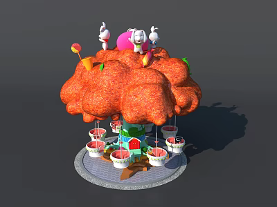 Modern Amusement Equipment 3d model Modern Amusement Equipment 3d model