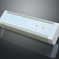 Sleek Modern White Switch Panel Featuring Multiple Power Outlets And Illuminated Control Switches 3d model