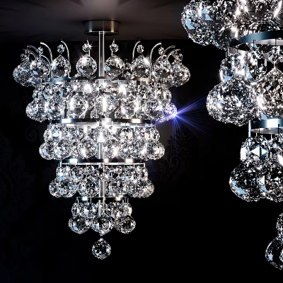 European Chandelier Lamps 3d model