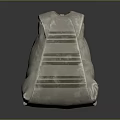 Modern Silver Striped Backpack With Adjustable Shoulder Strap And Durable Fabric