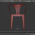 Modern Black Metal Frame Single Chair With Brown Wooden Slat Seat