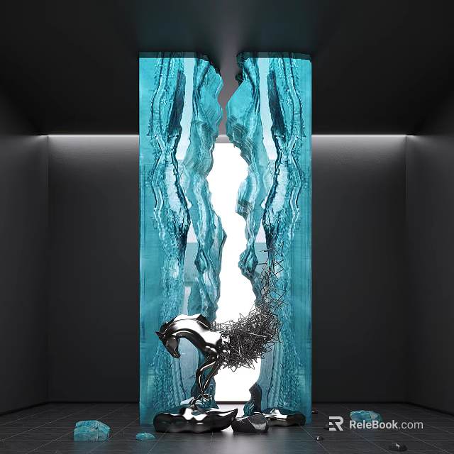 Innovative DP Device With Blue Wave Like Structure And Dynamic Flow Elements 3d model 