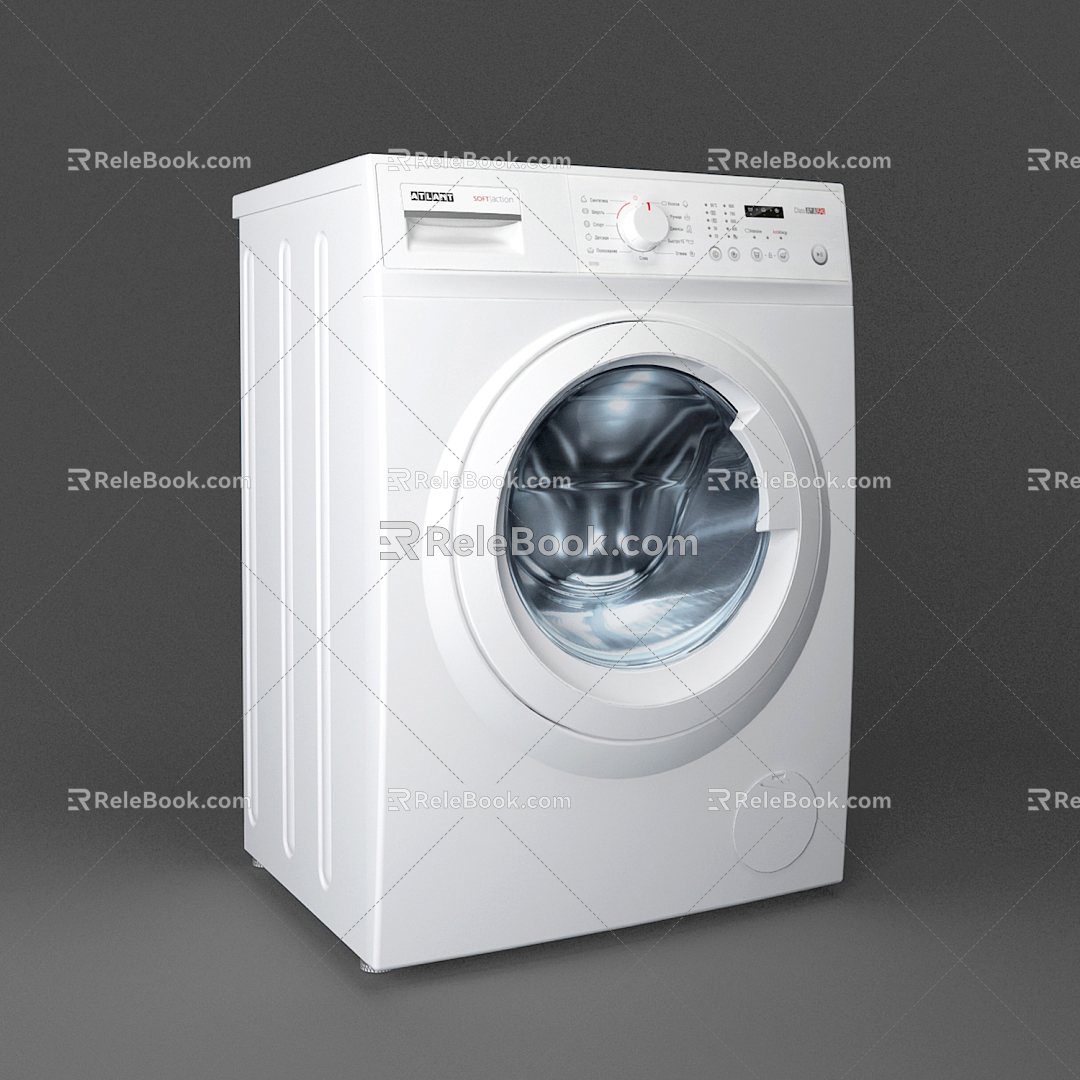 Modern washing machine decorations 3d model