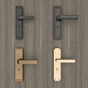 new chinese style door handle 3d model