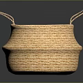 Handwoven Natural Straw Storage Basket With Dual Handles For Home Organizing