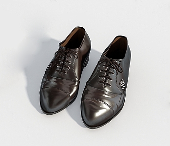 modern men's leather shoes 3d model