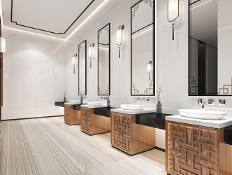 New Chinese-style Hand-washing Sink 3d model