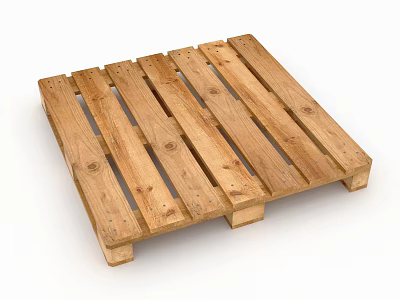 Sturdy Industrial Wooden Pallet With Solid Wood For Logistics Storage Applications 3d model