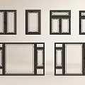 Various Modern Casement Windows With Black Frames And Glass Panels Design