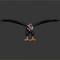 Game Movie Character Black Eagle Spread Wings White Head Feathers Yellow Talons Carrying Pink Object