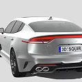 Silver Sports Car With Streamlined Body Front Grille And Multi Spoke Wheels