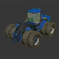 Powerful Blue Agricultural Tractor With Large Tires And Spacious Cab