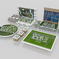 Commercial Equipment Featuring 3D Architectural Models Urban Planning Displays And Layout Tools