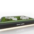 Commercial Sand Table With Building Models Green Base And Illuminated