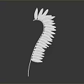 Fashionable White Feather Hair Clips With Elegant Plume Design For Hair Styling