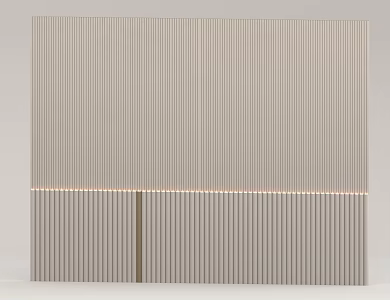 Bedroom background wall simple background wall grille 3d model