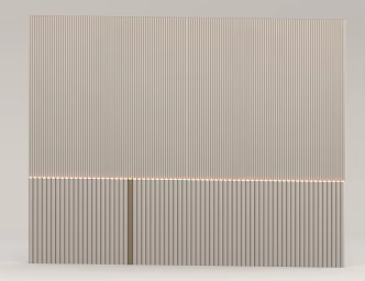 Bedroom background wall simple background wall grille 3d model