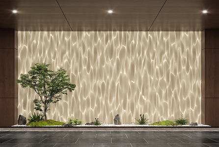 Water pattern lamp wall washing lamp decorative lamp landscape wall landscape sketch 3d model