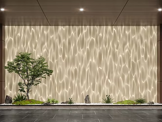 Water pattern lamp wall washing lamp decorative lamp landscape wall landscape sketch 3d model