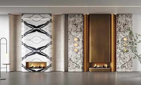 Modern Fireplace Decorative Fireplace 3d model