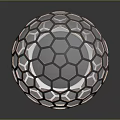 Translucent Decorative Sphere Featuring Honeycomb Hexagonal Structure for Modern Home Interior Decor 3d model