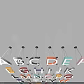 Modern Colorful Letter Shaped Pendant Lights With Various Alphabet Designs For Home Decor