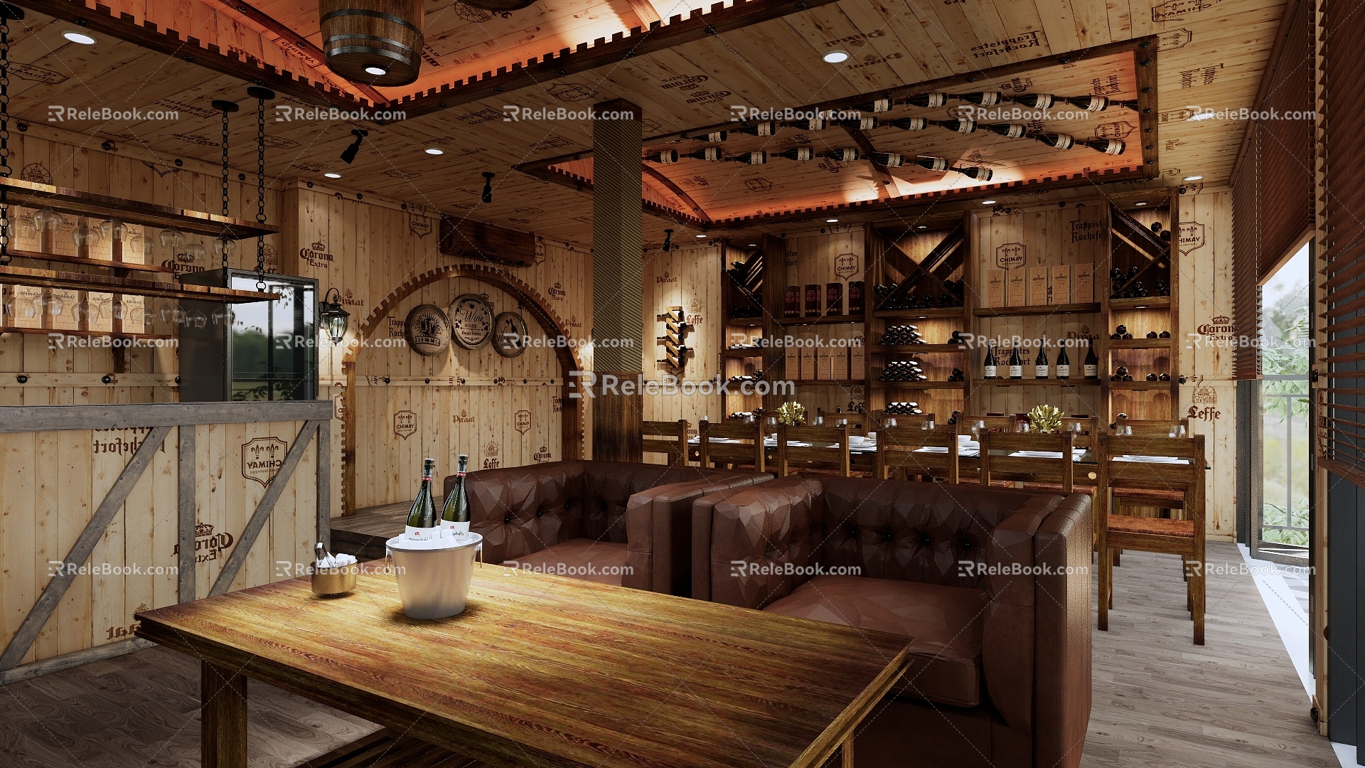 Vintage wine cellar 3d model