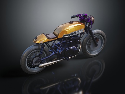 Modern Motocross Motorcycle 3d model