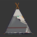 Kids Tepee Tent With Colorful Patterns Dots And Geometric Shapes Interior Mat For Children Play