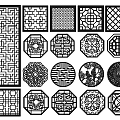 New Chinese Style Openwork Window Carved Openwork Window Pane Carved Corner Flower Carved Corner Flower 3d model