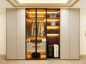 Wardrobe Coat Cabinet Wardrobe Effect Diagram Wardrobe Design Wardrobe Furniture 3d model