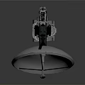 Commercial Satellite Communication Equipment With Metallic Reflective Dish Sturdy Support Base And Antenna Structure
