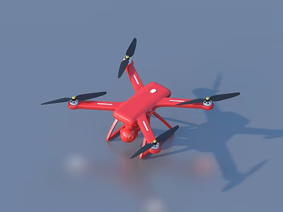 Electric Toy Red Drone With Remote Control For Kids Fun Flying Experience 3d model
