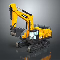 Yellow XCMG Crawler Excavator with Large Bucket and Cab Heavy Construction Machinery