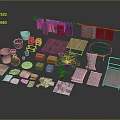 Everyday Household Essentials With Drying Rack Colorful Clothes Buckets Mats And Tables