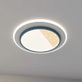 Sleek Modern Round Ceiling Light With LED Illumination And Soft White Glow 3d model