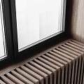 Modern window frame hard-fitting component 3d model