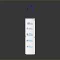 White Shopping Bag With Blue Handles And TMT Logo For Daily Life Use