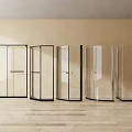 Modern Shower Enclosures With Glass Doors And Black Frames In Different Styles