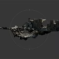Detailed Ruined Stone Scene Components With Broken Blocks And Scattered Debris