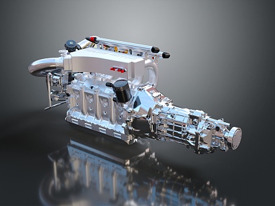 modern engine rotary cylinder engine cylinder rotary engine 3d model