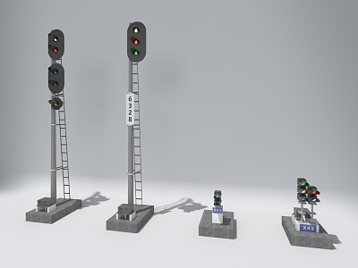 railway signal lamp 3d model