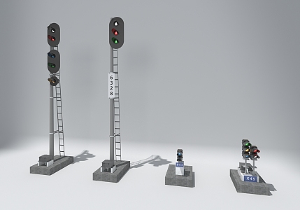 railway signal lamp 3d model