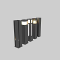 Modern Outdoor Light Channel Lighting Street Metal Flashlight 3d model