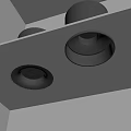 Modern Recessed Ceiling Lights With Black Trim Illuminated In Interior Room