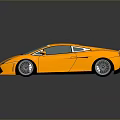 Orange Sports Car with Sleek Body Design Glass Roof and Modern Wheels