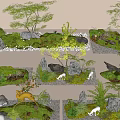 Other Natural Miniature Scenes Featuring Green Plants Stones Deer Moss And Ferns