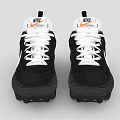Nike Air Black Running Shoes With White Swoosh Logo Mesh Upper And Air Cushion Sole