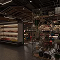 Modern Restaurant Interior With Colorful Chairs Wooden Ceiling Large Windows And Pink Flowers